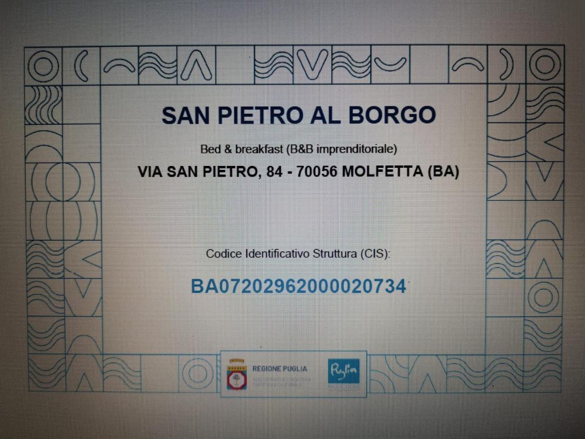 San Pietro Al Borgo Bed and Breakfast Molfetta Exteriör bild